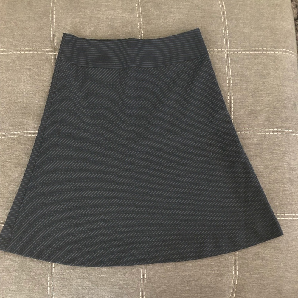 Express Pin Stripe Black Skirt